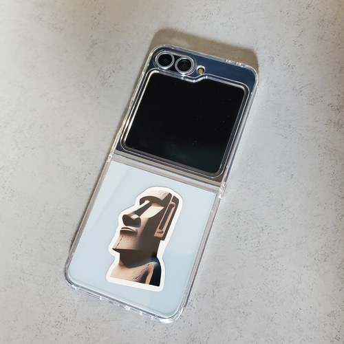 ST-38 モアイ像の防水ステッカー 2枚セット シール・ステッカー