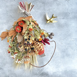 秋の収穫ドライフラワースワッグ ドライフラワー pluieflower
