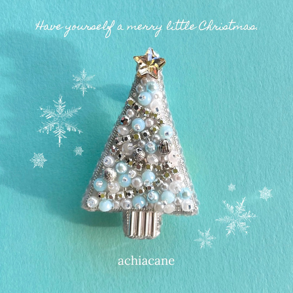 専用 ビーズ 刺繍ブローチ ハンドメイド クリスマス