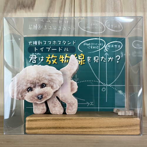 トイプードルのスマホスタンド【君は放物線を見たか？】 スマホ
