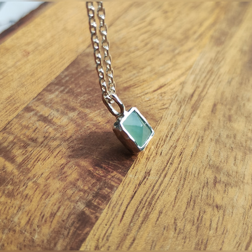 糸魚川翡翠の銀ネックレス/純銀×silver950 ネックレス