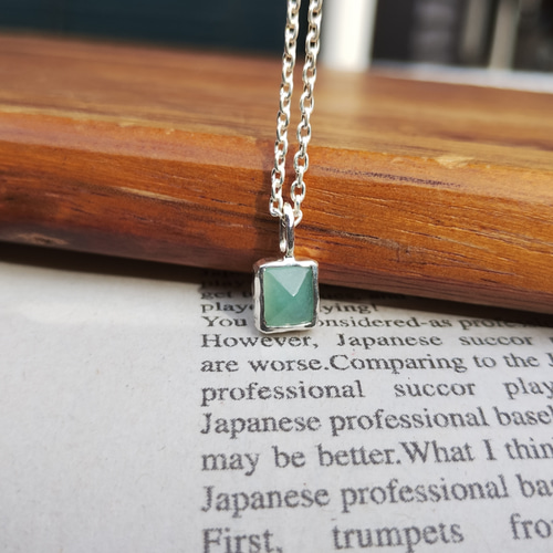 糸魚川翡翠の銀ネックレス/純銀×silver950 ネックレス