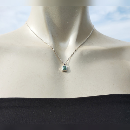 糸魚川翡翠の銀ネックレス/純銀×silver950 ネックレス