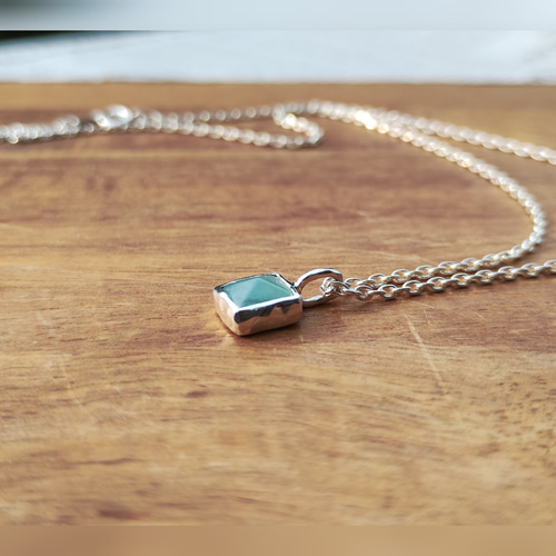 糸魚川翡翠の銀ネックレス/純銀×silver950 ネックレス