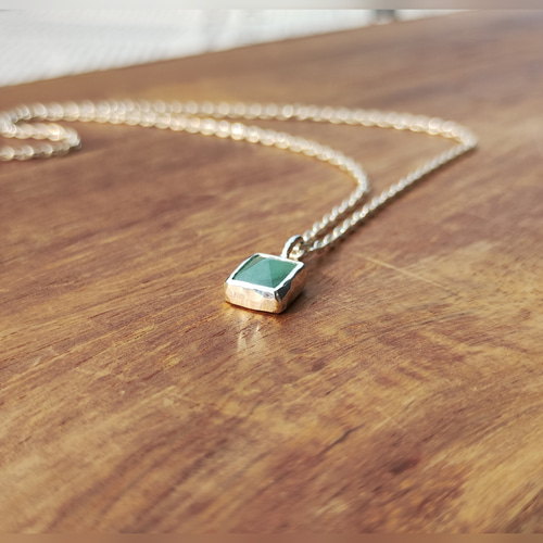 糸魚川翡翠の銀ネックレス/純銀×silver950 ネックレス・ペンダント