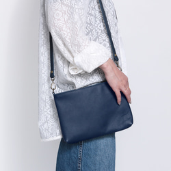 【姫路レザー】レザーサコッシュ 中サイズ ショルダーバッグ  本革  全3色 NC3420S 2枚目の画像