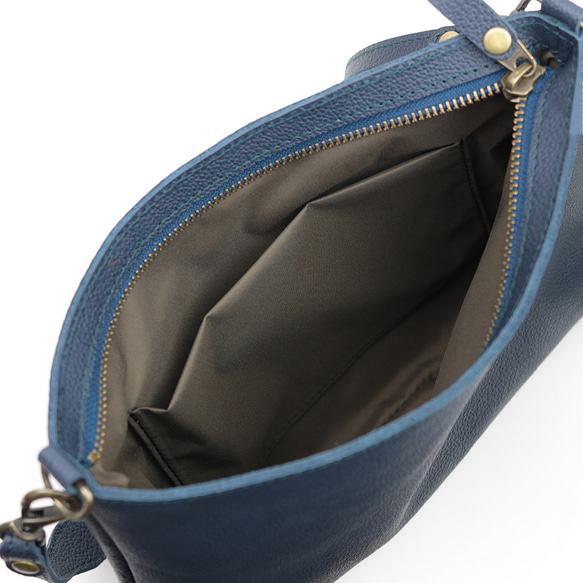 【姫路レザー】レザーサコッシュ 中サイズ ショルダーバッグ  本革  全3色 NC3420S 9枚目の画像