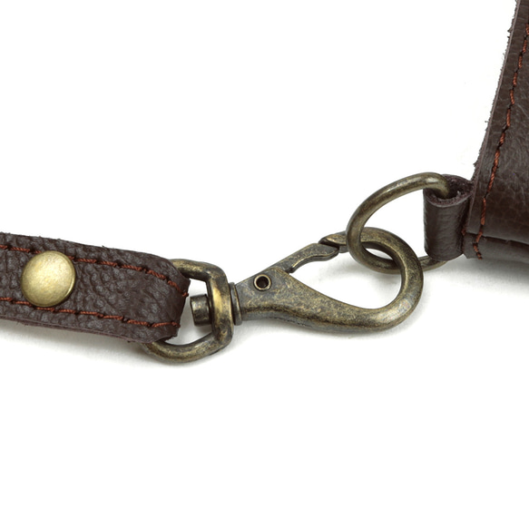 【姫路レザー】レザーサコッシュ 中サイズ ショルダーバッグ  本革  全3色 NC3420S 11枚目の画像