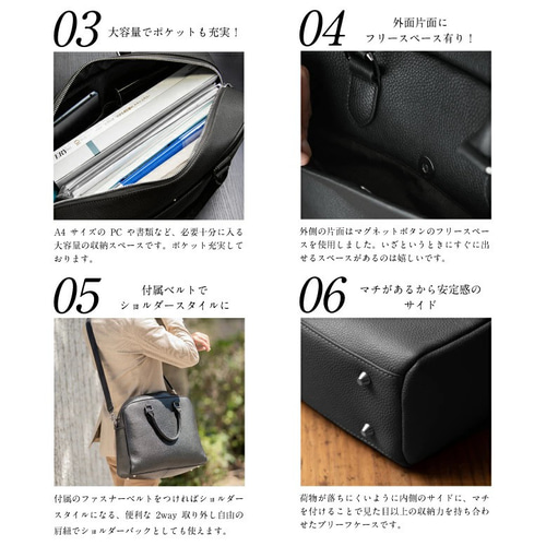 MURA大容量12L ダブルジッパーシュリンクレザー ビジネス ブリーフケース MURA ブリーフケース ビジネスバッグ メンズ 大容量12L 本革