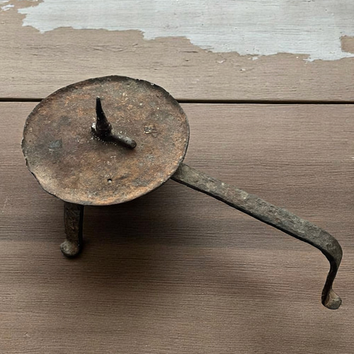 鉄製 燭台 手燭 アンティーク ヴィンテージ キャンドル