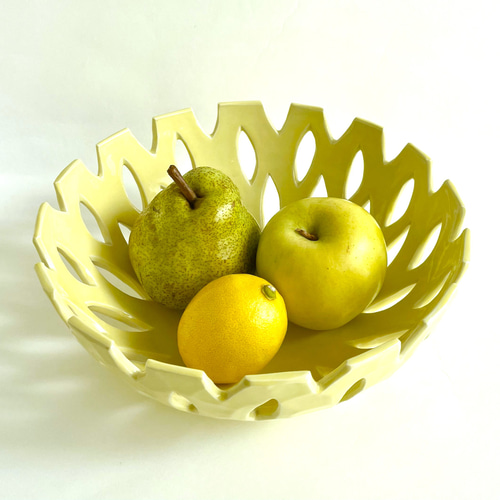 リモージュ　フルーツボウル　器　3個セット フルーツボウル 菓子鉢（レモンイエロー）Fruits bowl (lemon yellow