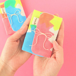 使えるギフト】ポケットハンカチdeポチ袋 カラフルのギザギザ 大人