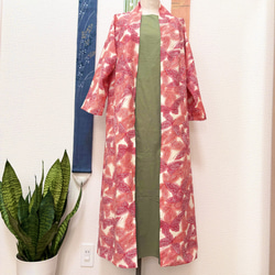 大島紬プリンセスラインワンピース 初凪 着物リメイク ワンピース