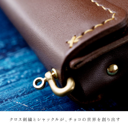 melty-チョコのミニ財布（キーリング付） 二つ折り財布 しろくま