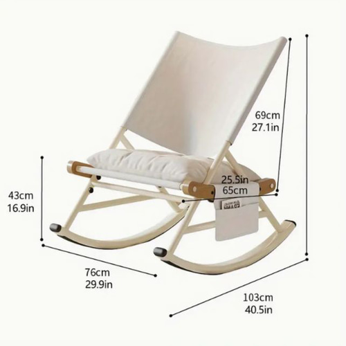 ロッキングチェア 一人掛け アウトドア ラウンジ メッシュ素材 北欧風