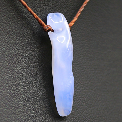 ブルーカルセドニー ビーズ トップ beads325 ブルーカルセドニー ビーズ トップ beads325 ネックレス