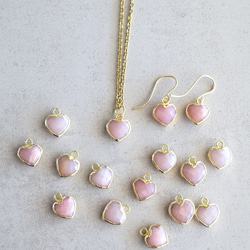 【限定数のみ】小さなハート　ピンクオパール　フレーム　サージカルステンレスネックレス40㎝ 12枚目の画像