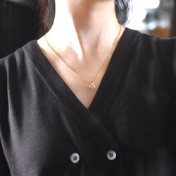 【限定数のみ】小さなハート　ピンクオパール　フレーム　サージカルステンレスネックレス40㎝ 10枚目の画像