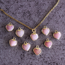 【限定数のみ】小さなハート　ピンクオパール　フレーム　サージカルステンレスネックレス40㎝ 4枚目の画像
