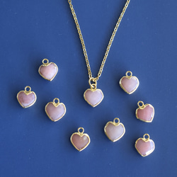 【限定数のみ】小さなハート　ピンクオパール　フレーム　サージカルステンレスネックレス40㎝ 7枚目の画像