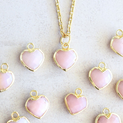 【限定数のみ】小さなハート　ピンクオパール　フレーム　サージカルステンレスネックレス40㎝ 6枚目の画像