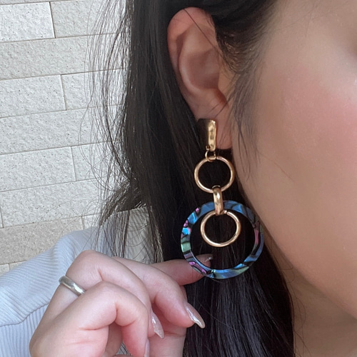 ☆⑮】import 大ぶりピアス ピアス（スタッド・一粒） ＋Venere