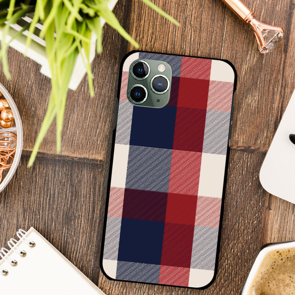 チェック スマホケース グーグルピクセル アクオス アローズ  あいふぉん スマホカバー 樹脂 3枚目の画像