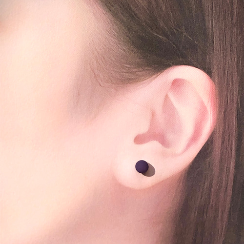 天然石☆レア☆大粒グレープアゲートのピアス14kgf Pierce / Petit Grape（large） - YUKI FUJISAWA online store