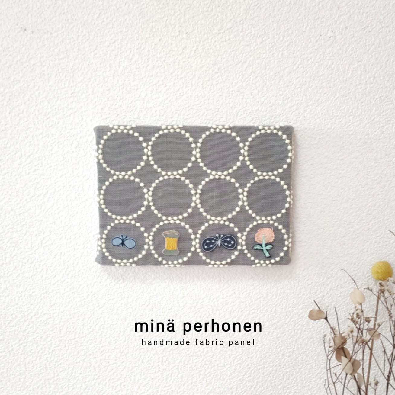 ミナペルホネン ファブリックパネル インテリア タンバリン