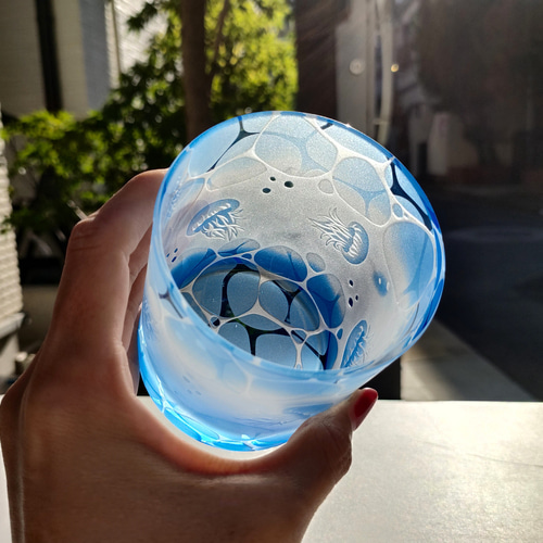 みずくらげ NARUMI グラスワークス スワール オールドグラス ソーダガラス