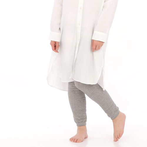 新着オーガニックコットンとシルクのふんわりゆったりレギンス