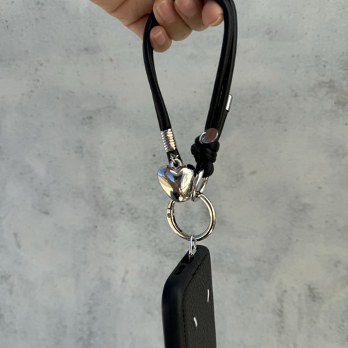 ハンドストラップ【silver heart】 携帯ストラップ Bellmade 通販