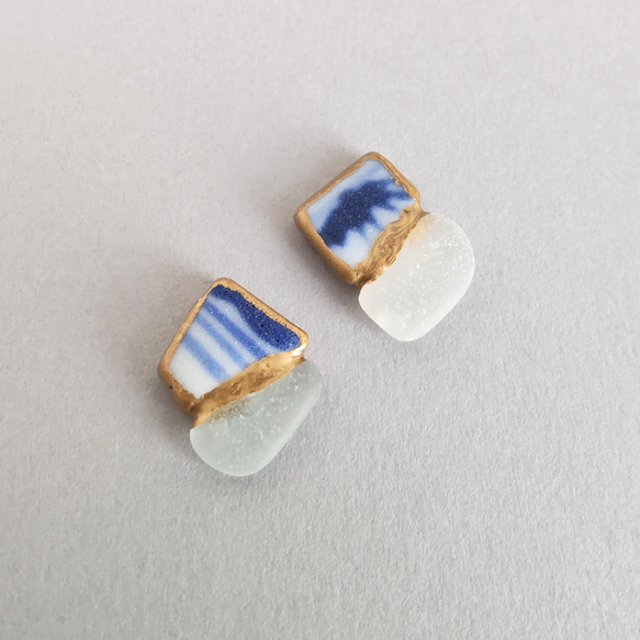 金継ぎアクセサリー 一点もの 【送料無料】アレルギー対応 シー陶器