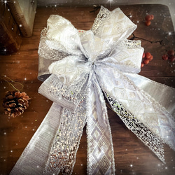 クリスマススワッグ　クリスマスリース　リボン　ハンドメイド　ツリー　大きめ　特大 da45e9445552f3f8f8dd89b8959c0e