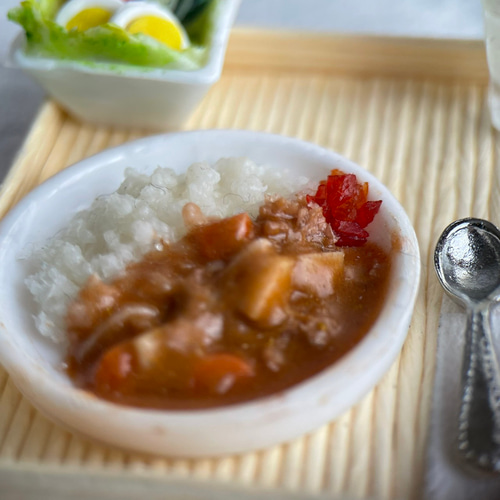 ミニチュアフード カレーライスセット ミニチュアフード カレーライスセット その他置物 星空キッチン
