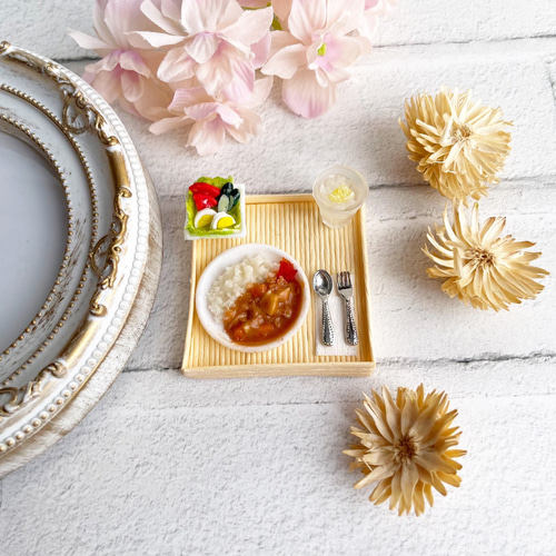 ミニチュアフード カレーライスセット ミニチュアフード カレーライスセット その他置物 星空キッチン