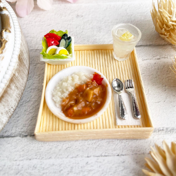 ミニチュアフード カレーライスセット ミニチュアフード カレーライスセット その他置物 星空キッチン