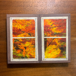 窓から見える紅葉の風景 絵画 Hinako 通販 18390357｜Creema(クリーマ