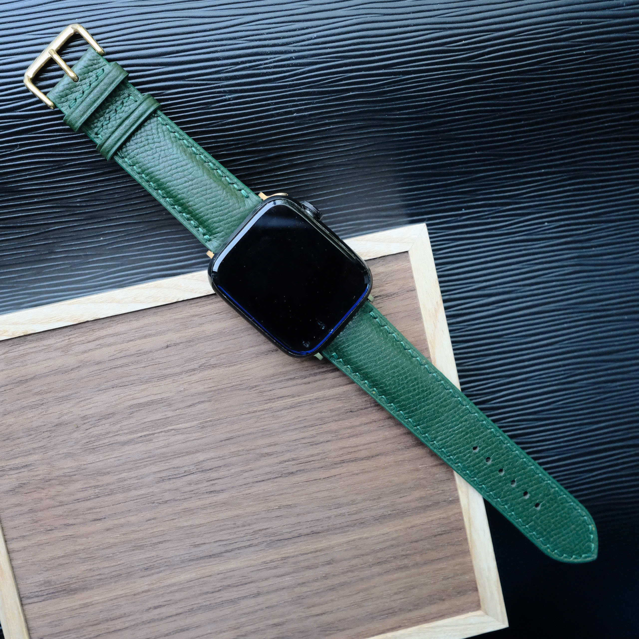 高級ヴォーエプソン（Veau Epsom）レザー時計ベルト牛革時計ベルトアップルウォッチ時計バンド