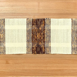 裂き織り」テーブルセンター【ブラウン✽クリーム】 その他インテリア