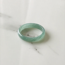 R50-048］ ジェイド JADE ヒスイ 本翡翠 くりぬき リング 天然石