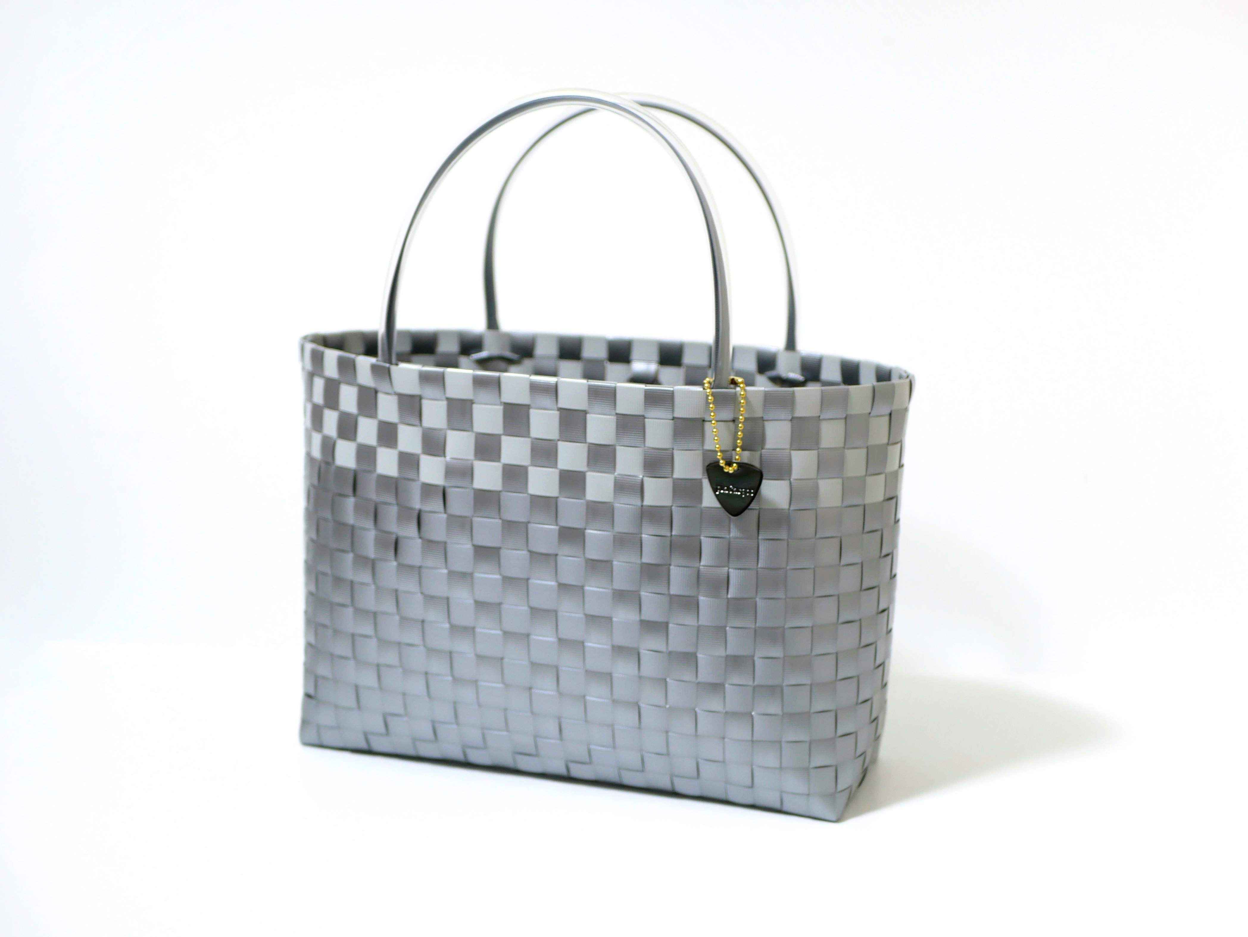 シルバー（フチ模様あり）　L　2WAYプラカゴバッグ