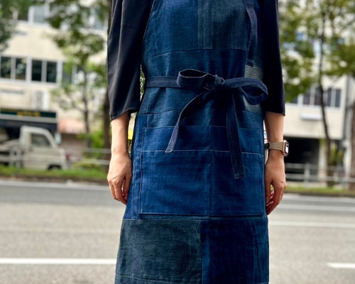 パッチワークエプロン デニム エプロン Re.m 通販 18391038
