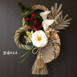 ハンドメイド　リースしめ縄お正月飾り お正月ハンドメイド2025】 しめ縄 しめ飾り お正月飾り 新作 早割