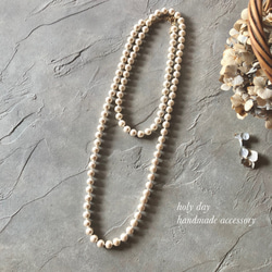 K14GF】コットンパールロングネックレス100cm ネックレス・ペンダント