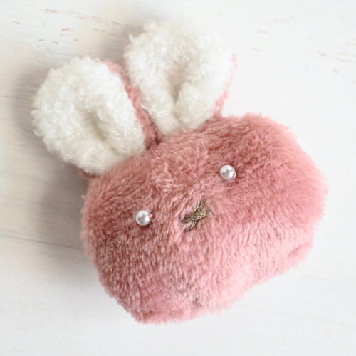 ネックウォーマー ピンク×うさぎ ネックウォーマー アトリエキューン