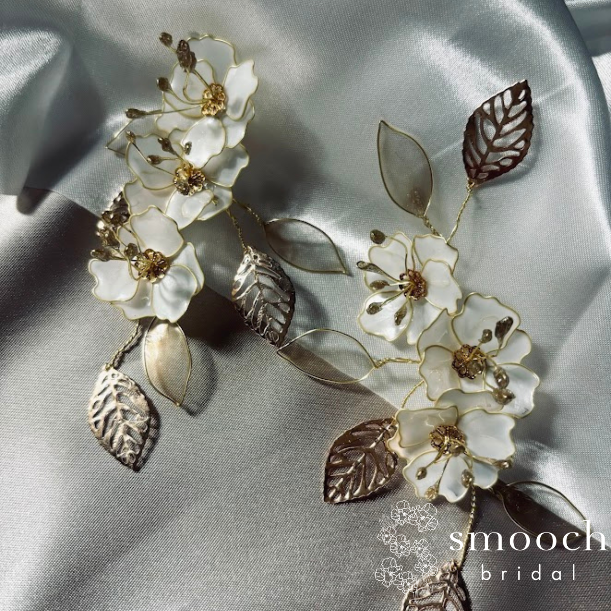 【送料無料】ピアス イヤリング 金属アレルギー ウェディング 花 ホワイト 上品 花嫁 人気 結婚式 大ぶり