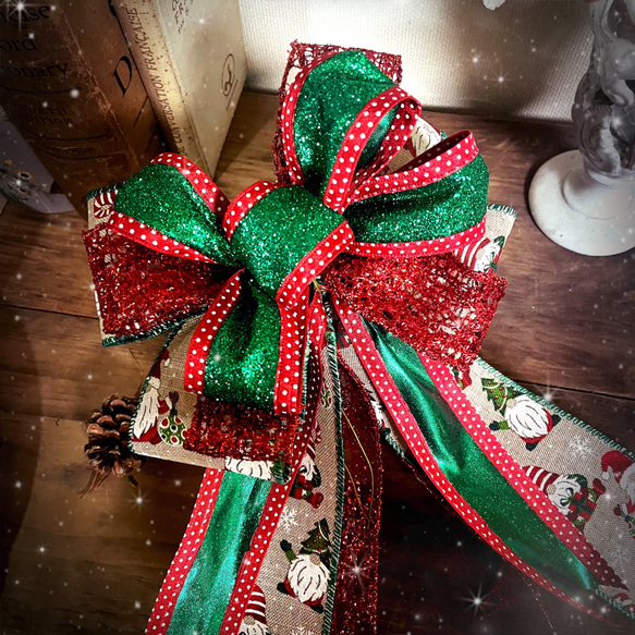 クリスマス クリスマスリボン ツリートップ クリスマスツリー リース