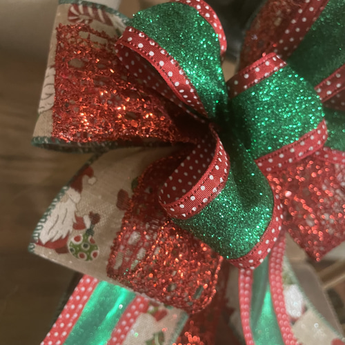 クリスマス クリスマスリボン ツリートップ クリスマスツリー リース