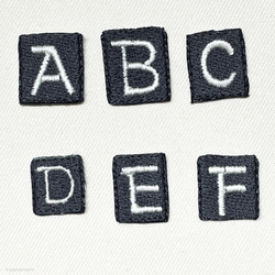 1文字】アルファベット大文字 イニシャル お名前ワッペン 刺繍アイロン